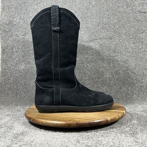 Ariat 10012921 Women’s Size 7 Black Suede Leather Pull On Western Boots Used